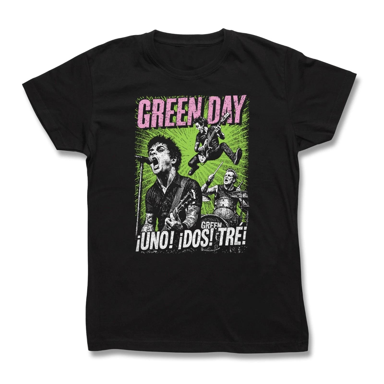 Green Day band black T-Shirt cotton - Punk Rock/Pop - Power pop gift for him M