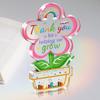 2D Flat, "Thank You for Helping Me Grow" Teacher Appreciation Gift Desktop Decoration Plaque, Suitable for wall Decoration, porch, Room, Villa, accent
