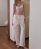 Aente Low-Rise String Pants - Ivory