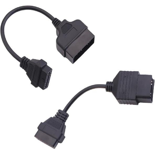 

OCESTORE 2pcs OBD1 to OBD2 Diagnostic Tool Adapter Connector Cable 22 Pin to 16 Pin and 17 Pin to 16 Pin for Toyo ta OBD1 to OBD2 Diagnostic Tool