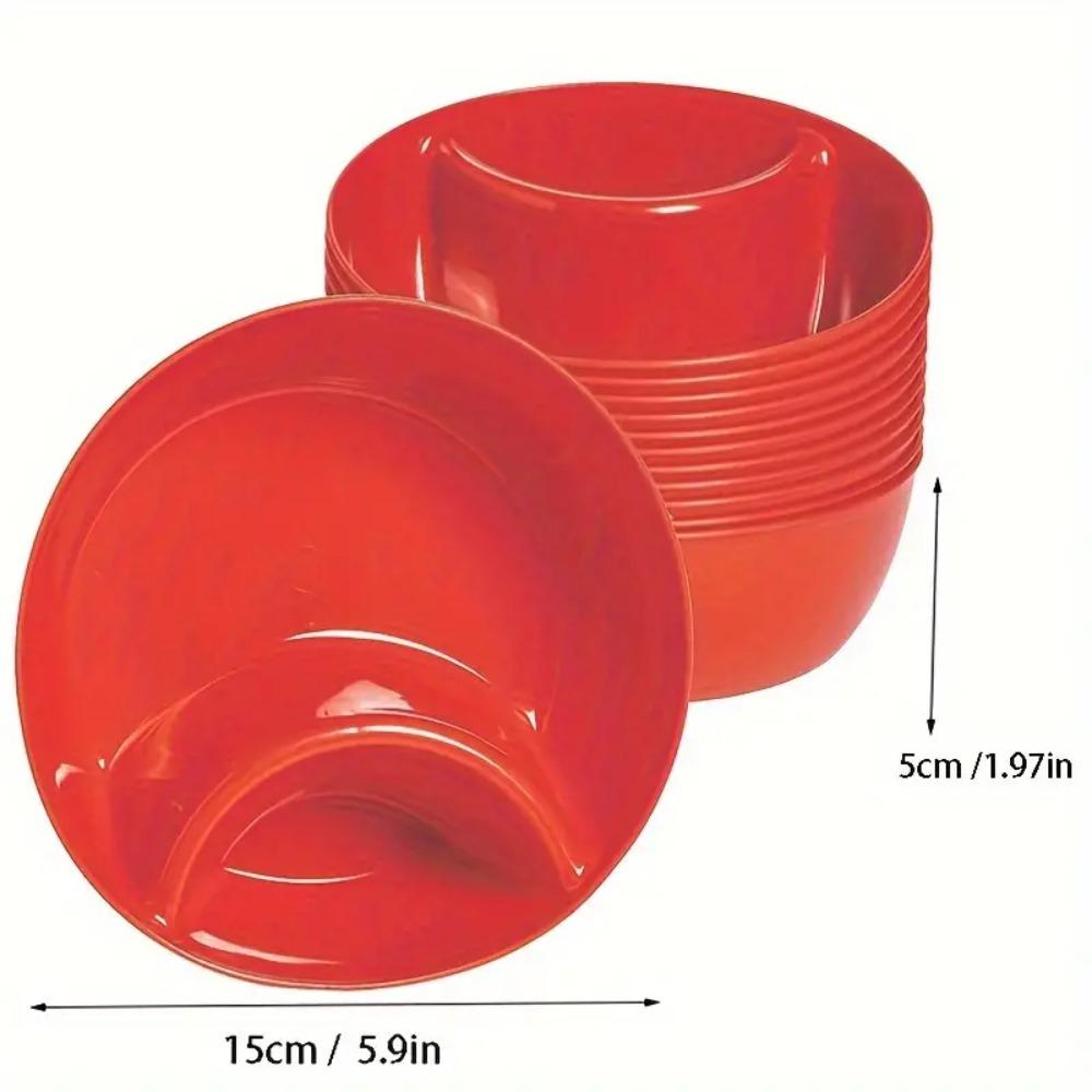 Divided Cereal Bowl 2 Grids Snack Bowl Portable French Fries Bowls Salad