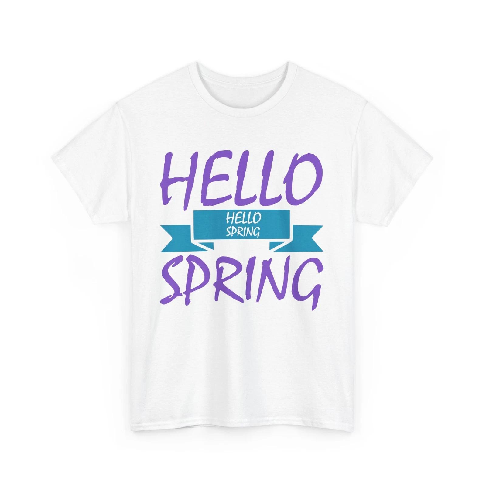 Hello Spring T-Shirt | Fresh Flowers & Sunshine Lover Tee | M
