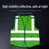 Reflective Multi-Pocket Safety Vest with Logo Option - Fluorescent Construction Gear