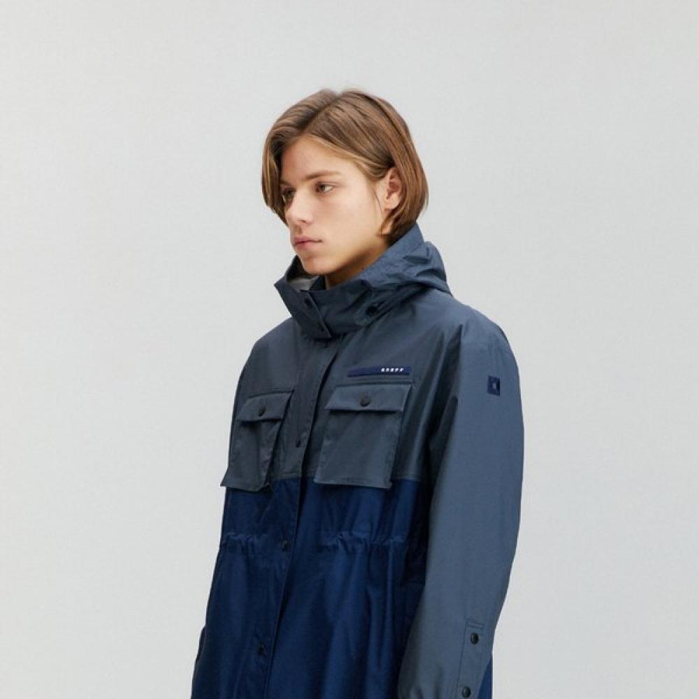 Onoff Men S 3 Layer Long Rain Jacket Of1803ga Navy