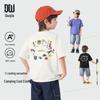 Duoduo Home Boy's Cool-Touch Cotton Forest Camping Cartoon Print T-Shirt