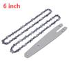 4/6 Inch Chain And Guide Plate Set Mini Chainsaw Replacement Cordless Electric Saw Chain Wood Branch Cutting Sharp Chains