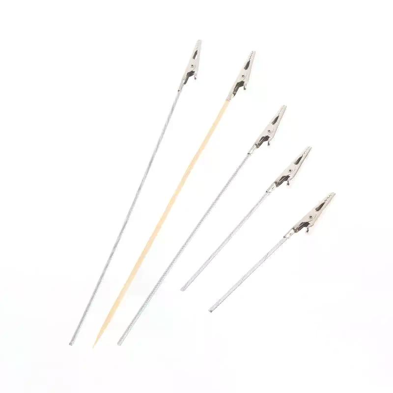 10/20/50Pcs DIY Accessories Wood And Metal Painting Stand Alligator Clip Stick Modeling Tool For Airbrush Model Part