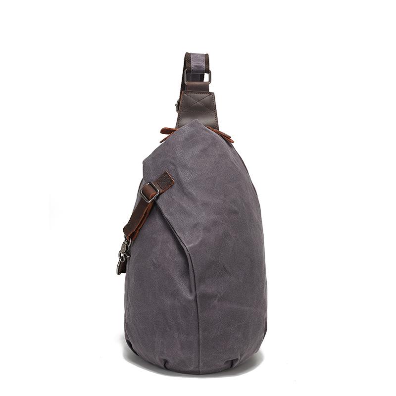 

Мужская дорожная сумка через плечо из вощеного холста и коровьей кожи