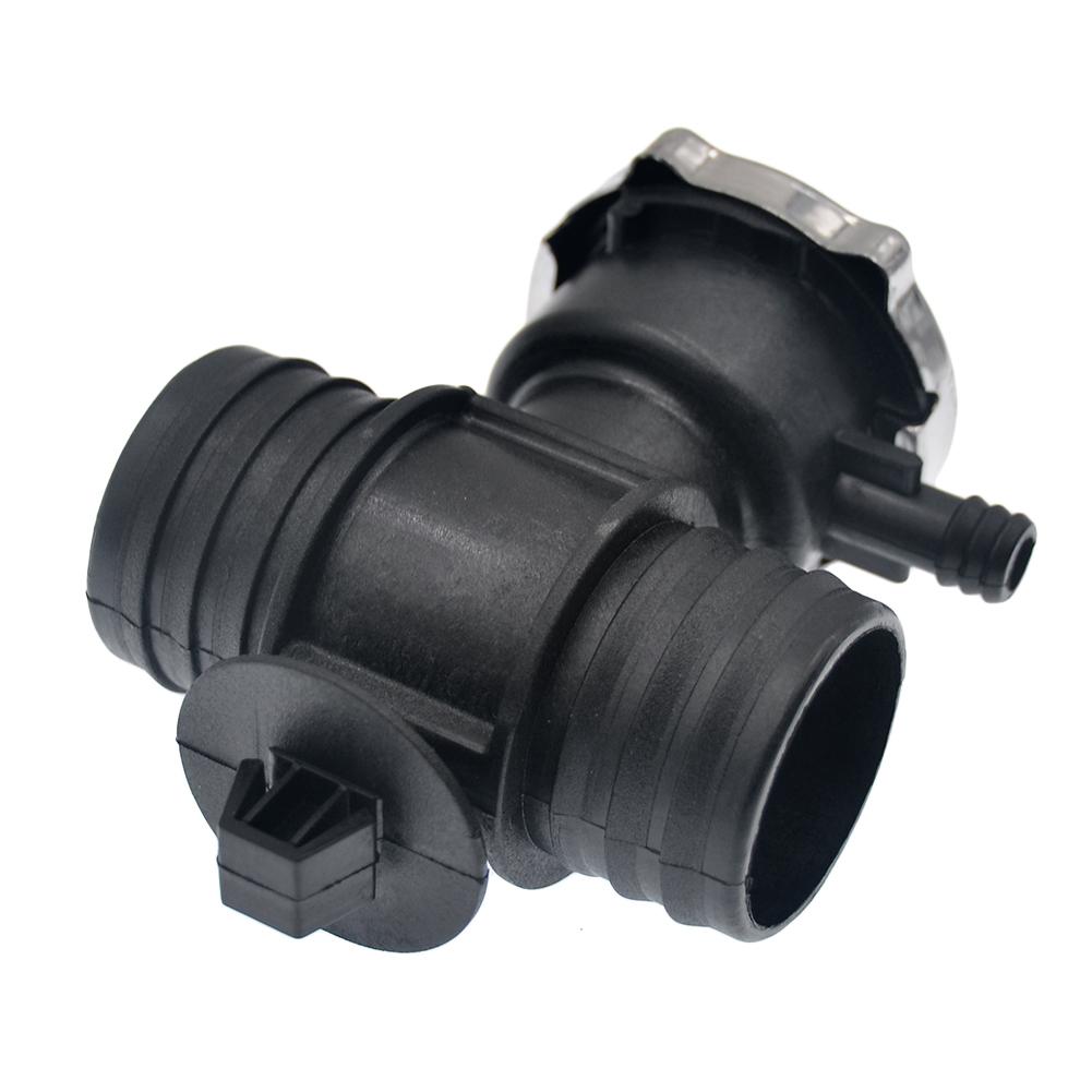 Car Radiator Coolant Filler Fill Neck & Cover Radiator Tank Cap Sealing Four-Way Connector for Dodge Jeep Compass Journey