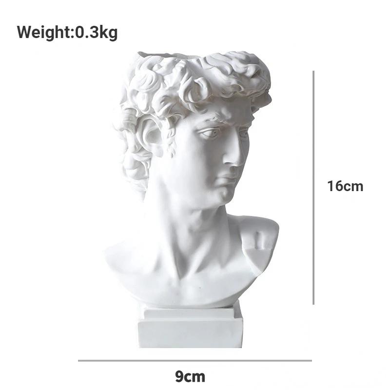 

Смола Давид Ваза Лицо Голова Интерьер Декоративный Цветочный Горшок Современные Банки Украшения Дома Цветочные Композиции Настольное Искусство Скульптура