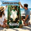 Custom Name Personalized Club Santos Laguna Print Beach Towel, for Trip Camping Beach Party Home Decor, Birthday Gift for Family & Friends