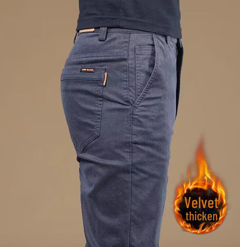 2026 Men's High-End Black Slim Straight Casual Business Pants