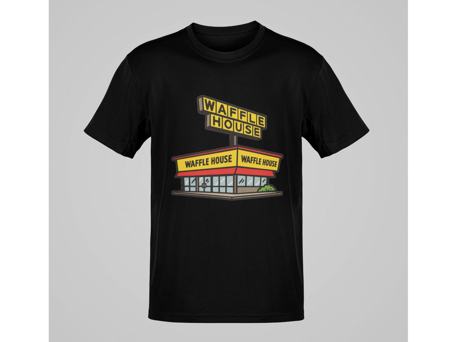 Retro Waffle Diner Shirt Funny Breakfast Restaurant Graphic Southern Cafe Tee S