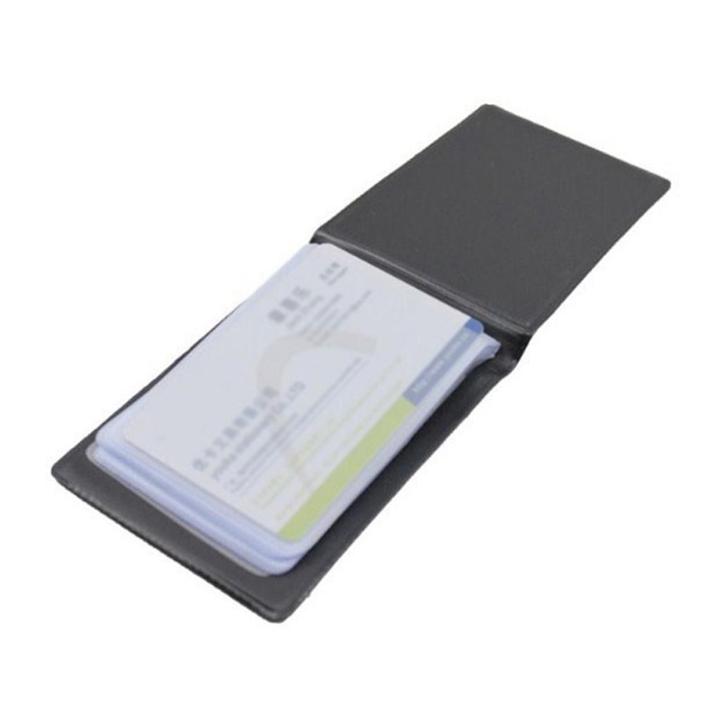 40 Karten PU Leder Visitenkartenhalter Kartenetui Herren Damen Schwarz Ausweishalter Kreditkartenhalter Buchhülle Brieftasche für Kreditkarten HOT