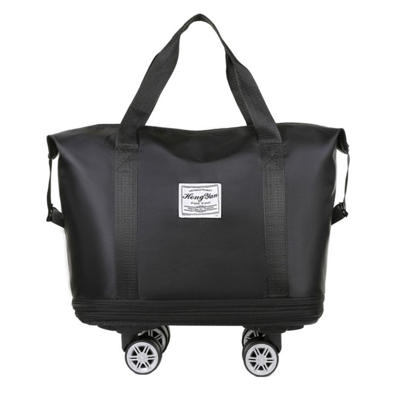 

Large Capacity Luggage Bag with Wheel Waterproof Handbag Dry Wet Travel Bag чёрный