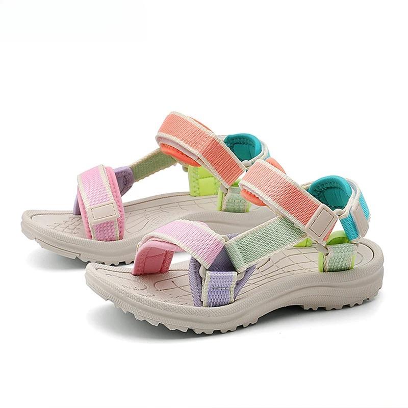 Sandali Sportivi Traspiranti Estivi da Bambina Antiscivolo a Suola Morbida Scarpe da Spiaggia da Esterno Bambini Sandali Casual da Passeggio Taglia 30-38