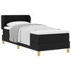 Box Spring Bed with Mattress Black 80 X 200 Cm Fabric