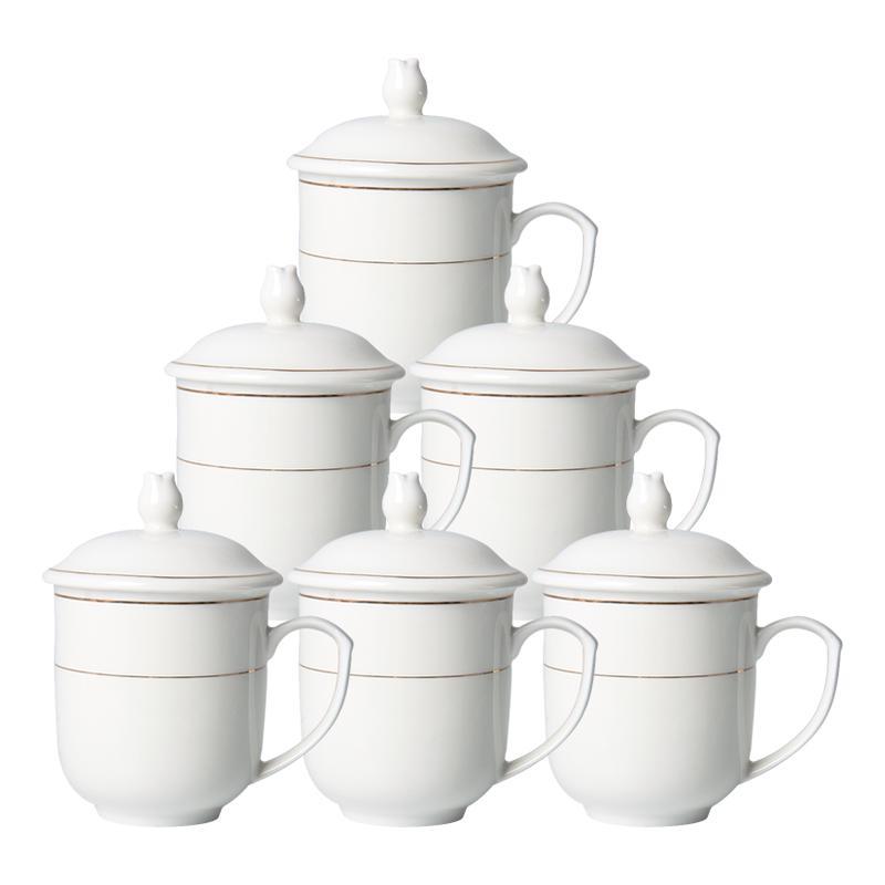 Edo Ceramic Business Teacup Set with Lids