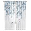 Animal Bird Leaves Sheer Curtains For Living Room Kitchen Window Curtains Bedroom Tulle Voile Curtains