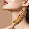 39 Teeth Head Massage And Gua Sha Tool Long Handled Massage Comb Scalp Head Meridian Comb Thickened Wide Wooden Comb