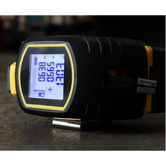 Laser Tape Measure, 3 In 1 Digital Laser Distance Meters with LCD Display & self-Locking Device, 131/ft40m Rechargeable Laser Measurement Tool & 5m