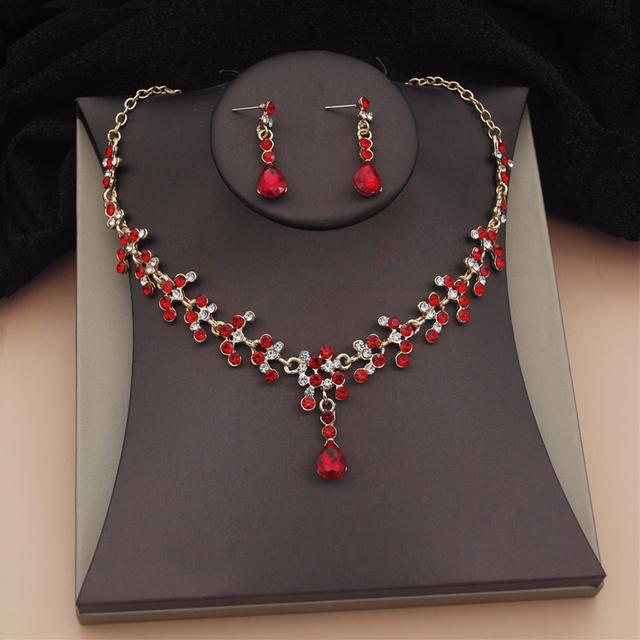 

Наборы свадебных украшений с кристаллами в стиле барокко для женщин, роскошная тиара, ожерелье с короной, серьги, свадебное платье невесты, комплект ювелирных изделий для выпускного вечера в Дубае