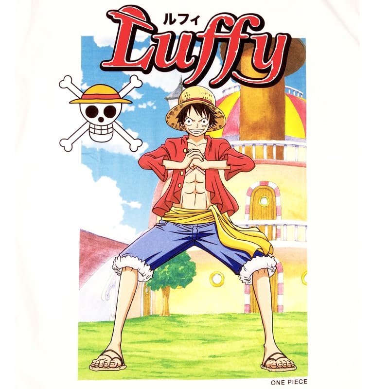 EVERSOUL ONE PIECE Sombrero de Paja Corto Talla de Personaje L Camiseta, Manga, LUFFY, Sanji, Luffy, Chopper, Nami, Piratas, Zoro, Merchandising, Anime, Hombre,