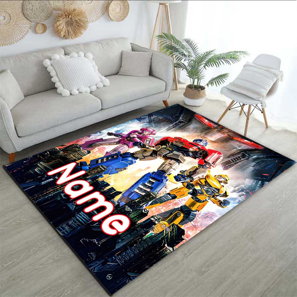 Love Transformers (16) Customize your name rug, office chair cushion, home bedroom living room gift.