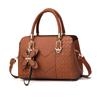 NICOLE & DORIS Women's Handbag, 2-Way, Shoulder Bag with Floral Charm, Waterproof PU Leather, Dividers, Back Pocket, Standing, Studs, Popular Gift,