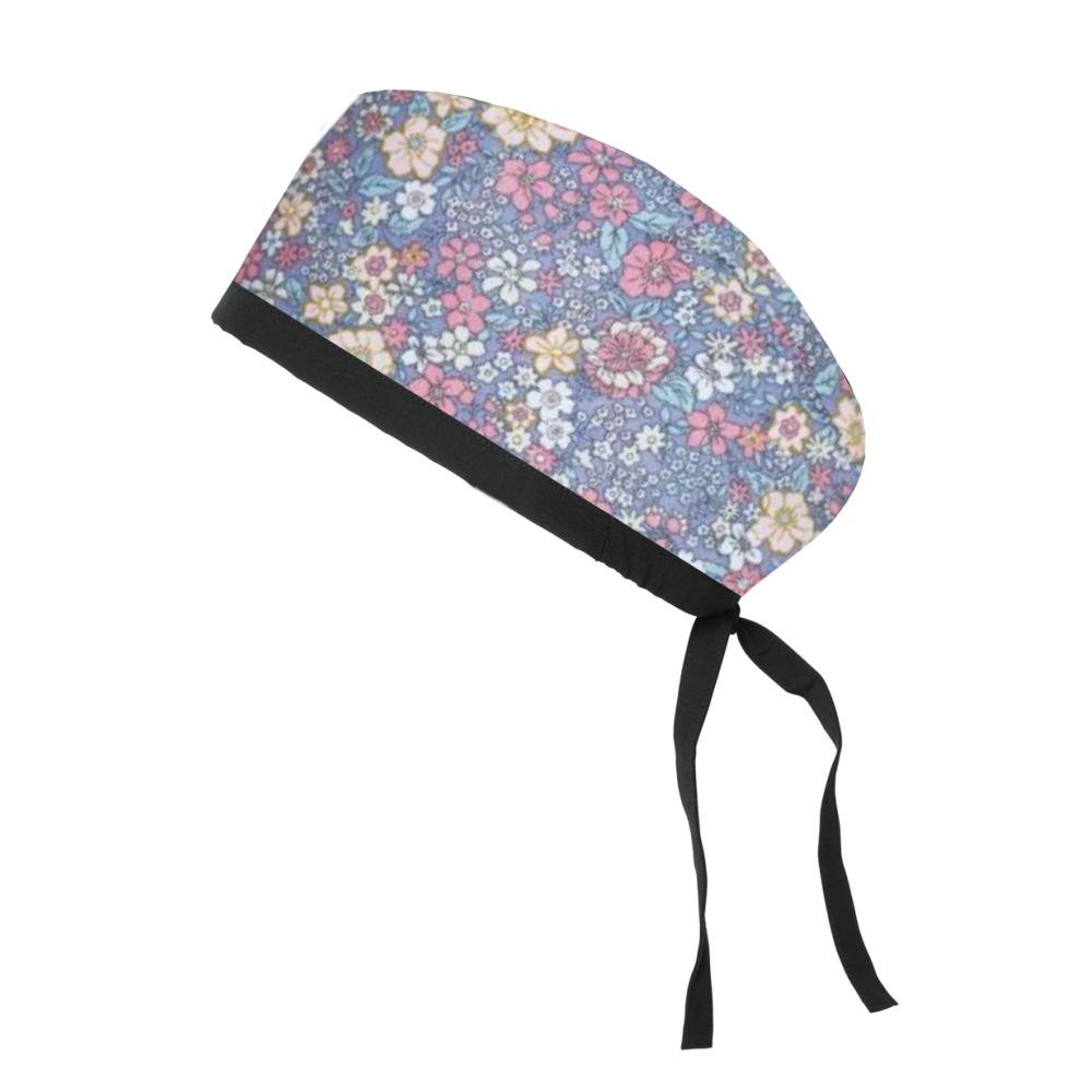 Adjustable Cotton Surgical Cap with Cartoon Print for Women and Men