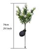 Solar Powered Flower Stake Light with LED Output, Lawn Fence Entry Light with Ground Stake Base for Outdoor Yard Accent