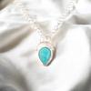 Natural Blue Turquoise Gemstone 925 Sterling Silver Pendant Engagement Jewelry PP-56-32