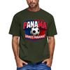Men's Casual Fashion Panama Football Graphic Print Short Sleeve Crew Neck T-Shirt Top Comfortable Fit Lightweight Fabric