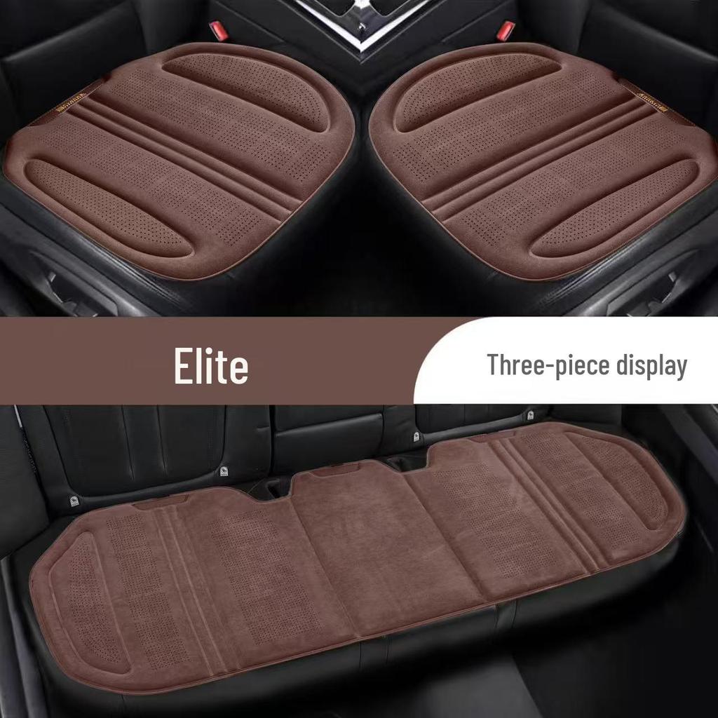 Universal Breathable Lambskin Suede Car Seat Cushion for All Seasons