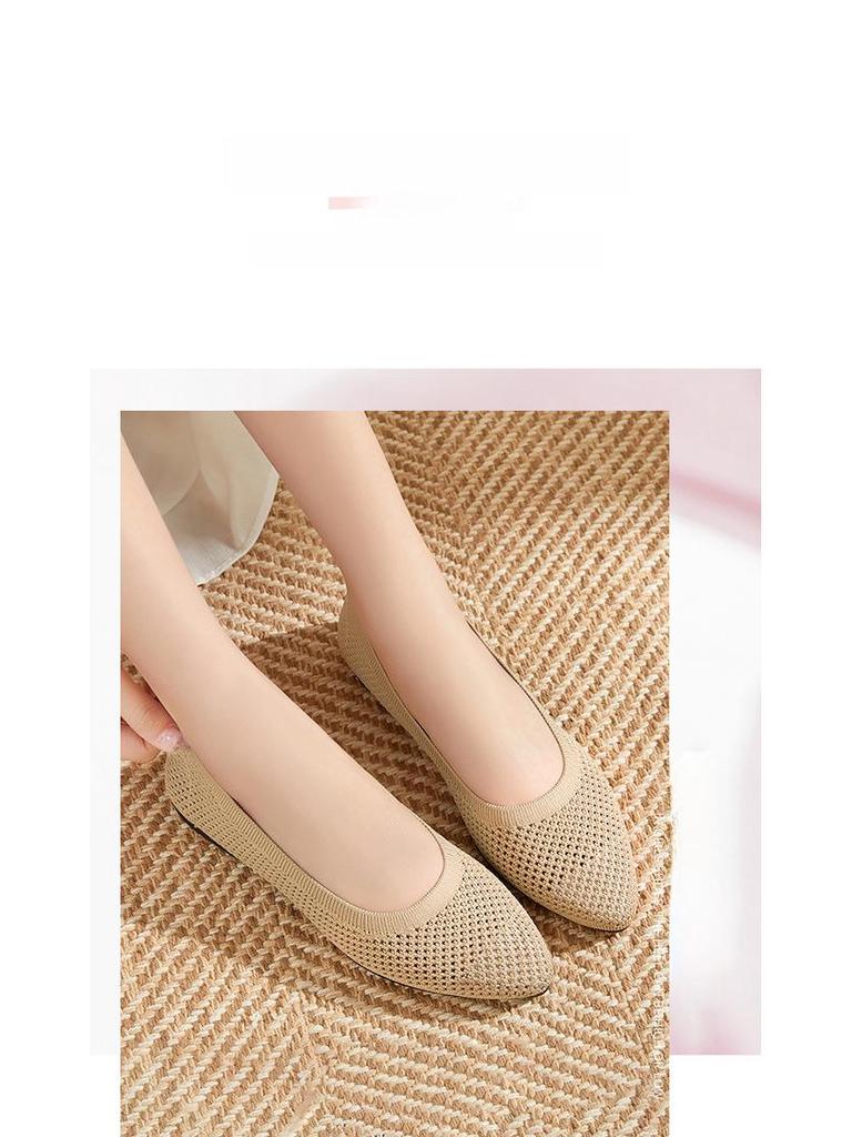 Women's Summer Pointed Toe Flat Shoes: Breathable, Casual, Hollow Out Cloth Design