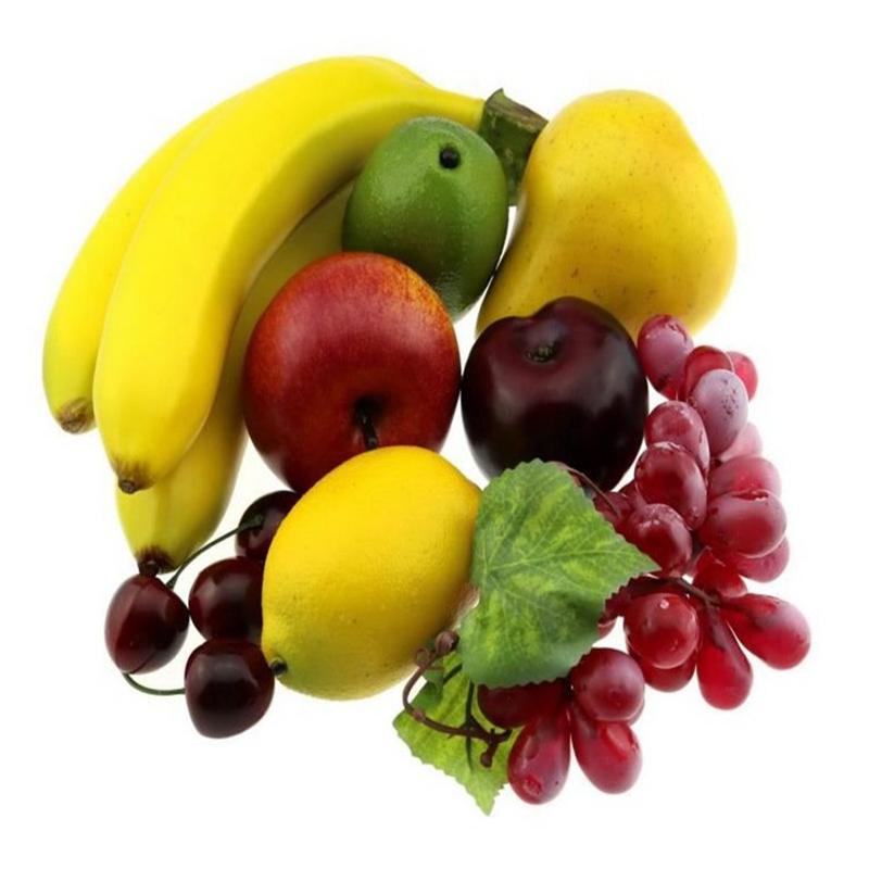 1 Set Artificial Fruits Home Realistic Faux Fruits For Centerpieces Party Dinning Tabel Decor Display Props Mix Fruits Set