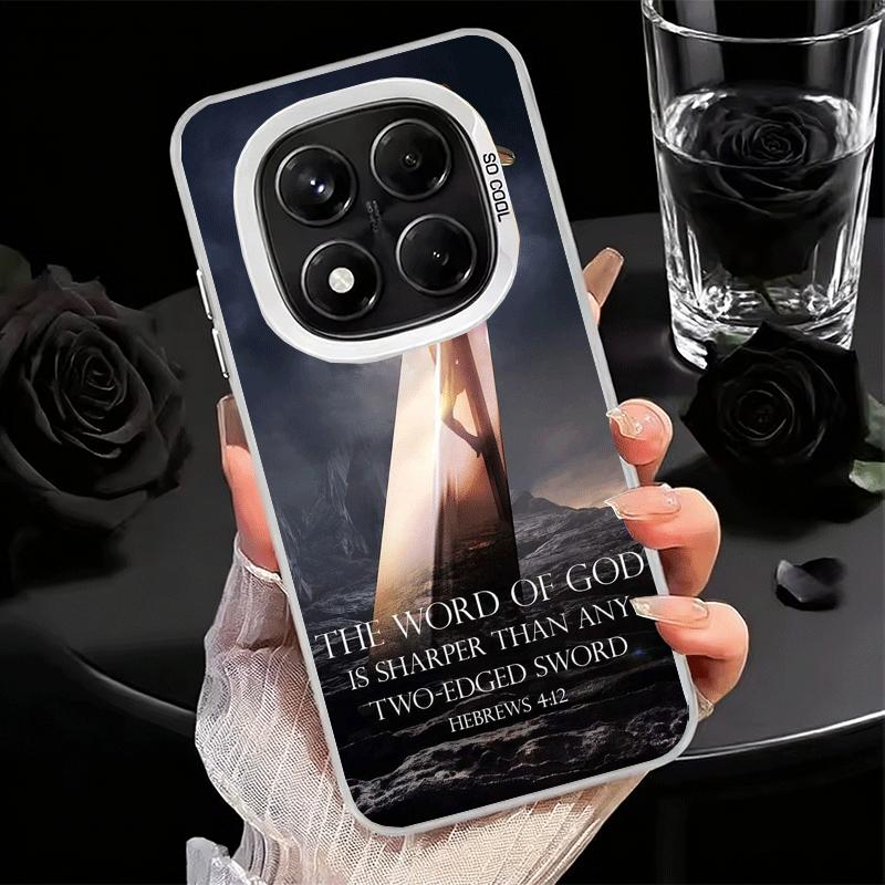 God Jesus Pray Cross Bible Soft Phone Case for Xiaomi Redmi Note 13 14 15 Pro Plus 12S 12 11S 11 11T 10S 10 Shockproof Cover Bac