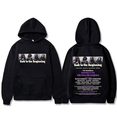 Heavy Metal Rock Band Black Sabbath and Ozzy Osbourne Back To The Beginning Vintage Hoodie Men Women Classic Casual Sweatshirt