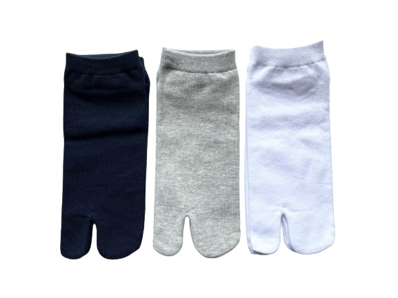 Tabi Solid Cotton Set of 3 3 Colors Women's Socks, Ankle-Length, Short, Thin, Summer, Color, Blend, Pairs,