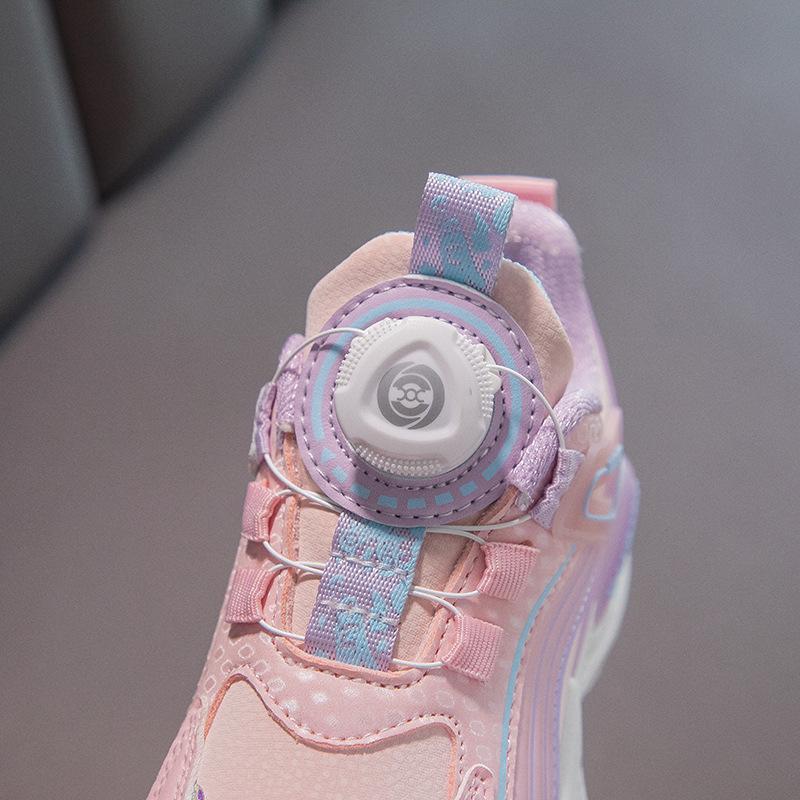 Primary and secondary school students daily versatile sports shoes rotating button fashion spring and autumn new basketball shoes boys and girls shoes