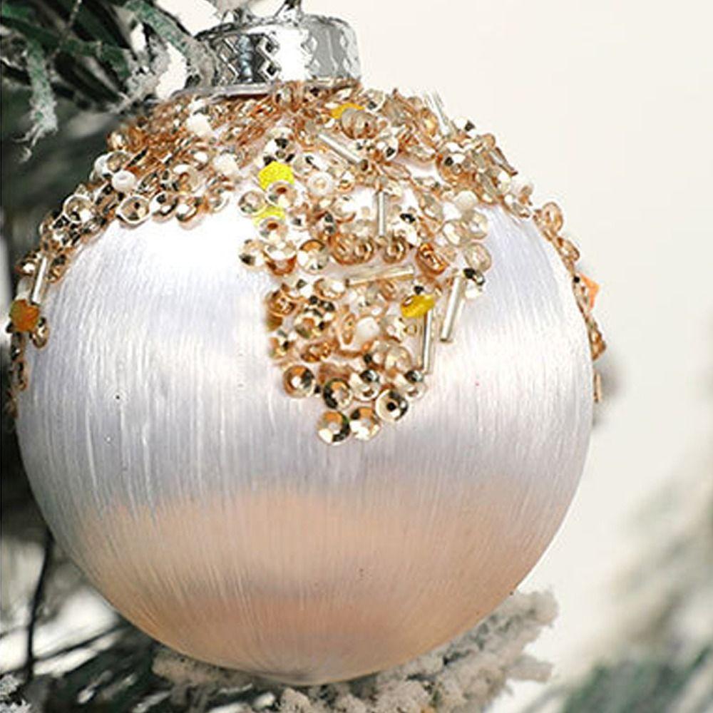 6pcs Foam Velvet Christmas Balls Shatterproof Christmas Tree Pendant  Hotel Office Decor