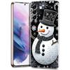 Transparent Phone Case Cover for Samsung Galaxy S25 S24 S23 S22 S20 S21 FE Ultra S24 S23 S10 S10E Plus Christmas Snowman Pattern