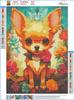 Haft diamentowy uroczy chihuahua 30x40 cm
