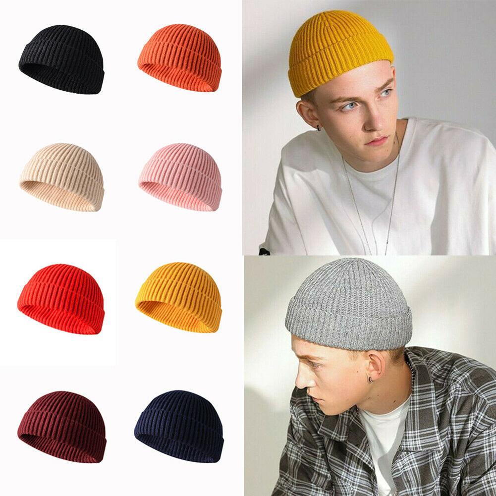Color Cuff Beanie Unisex Warm Knitted Hat Casual Winter Fashion Knitted Hat