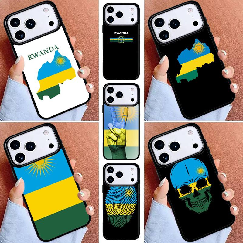 Rwanda Flag Coat Of Arms Phone Case for iPhone 17ProMax 12 13 14 15 16e 17 Pro Max Plus Air Cover