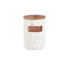 Ceramic Canister Countertop Multifunctional Tea Coffee Sugar Storage Jar Food Jar with Wooden Lid Kitchen Supplies