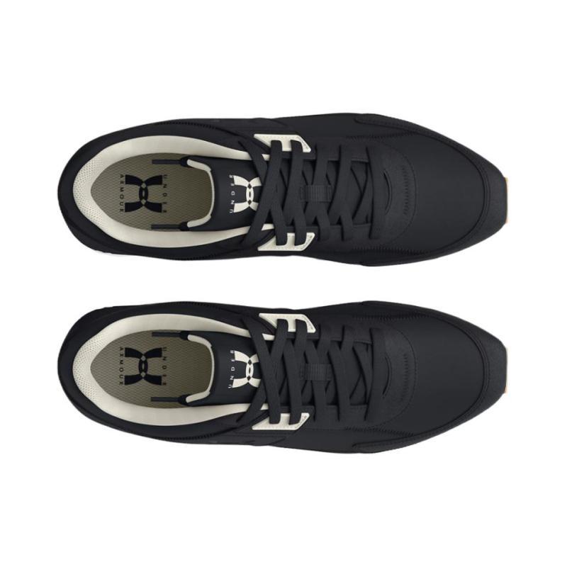 Under Armour Essential- Cushioning Wear-Resistant Low-Top Casual Shoes Women's Black White Sneakers 3028409-001