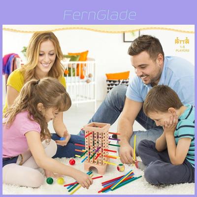 Wooden Montessori Puzzle Board Game With 42 Colorful Sticks For Kids Educational Play