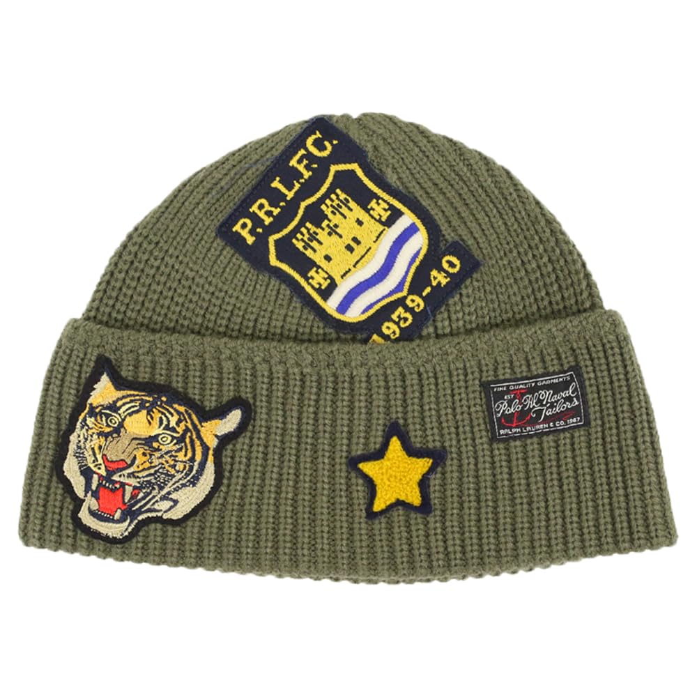 (Polo Ralph Lauren) Men's and Women's Patch Acrylic Knit Cap 01080134-352 [Product]