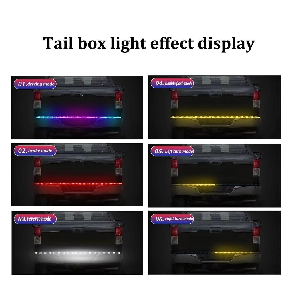RGB Color Changing Brake Light Strip Waterproof Sealed Rear Light Bar  For Pickup Trucks